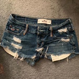 Distressed hollister shorts